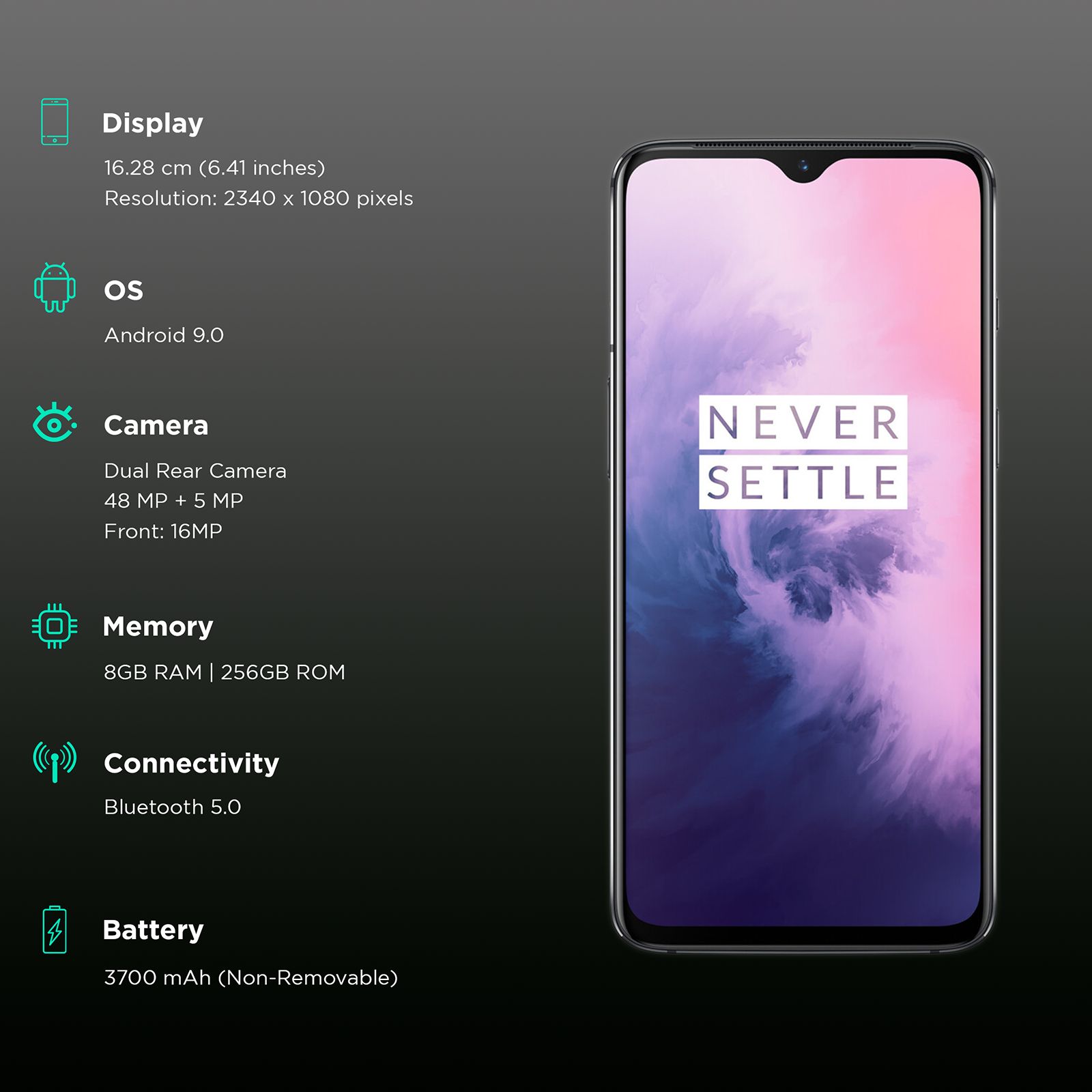 スマートフォン本体 oneplus 7 pro 8GB/256GB Buy Refurbished OnePlus 7 (8GB RAM, 256GB, Grey) Online - Croma